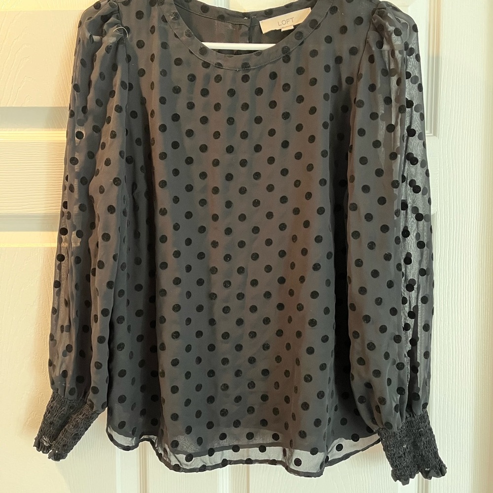 Black PolkaDot Blouse